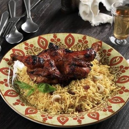 Hyderabadi Chicken Biryani.